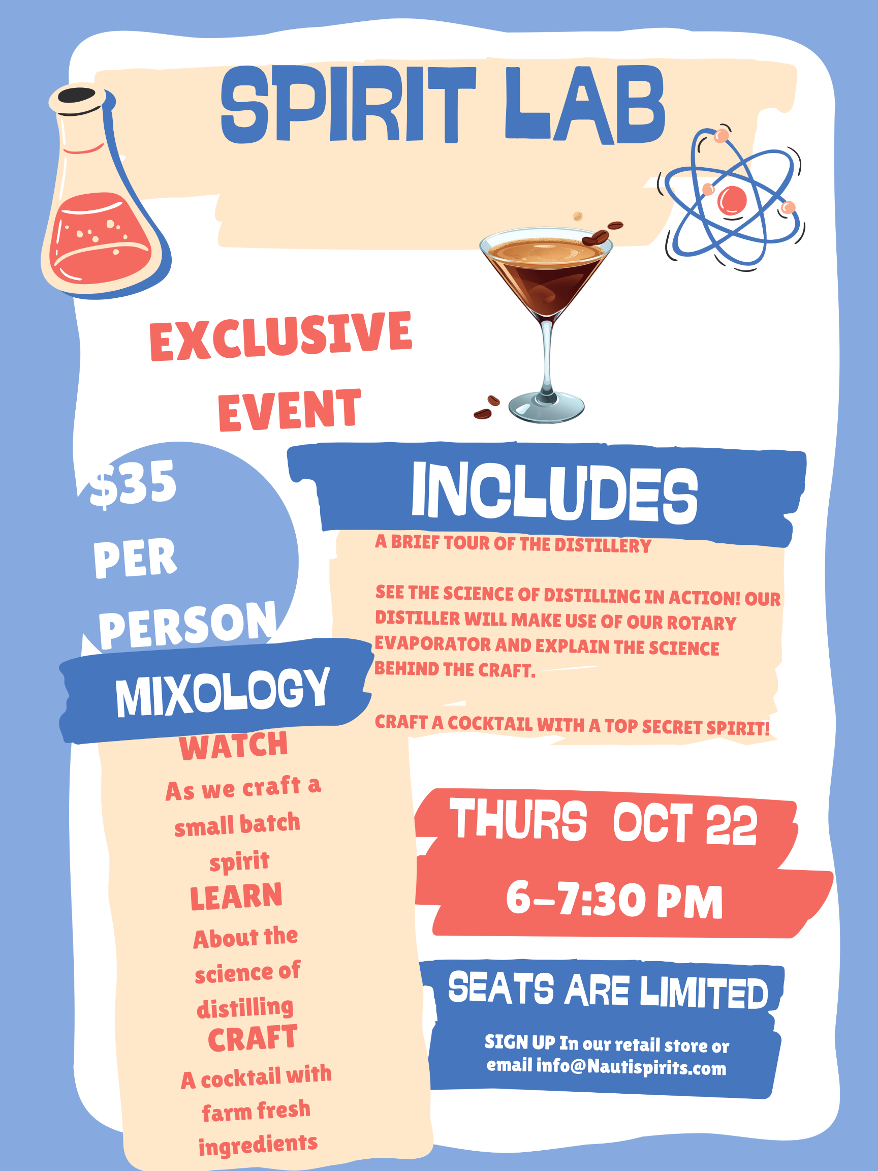 Spirits Lab Oct 22 at 6pm